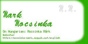 mark mocsinka business card