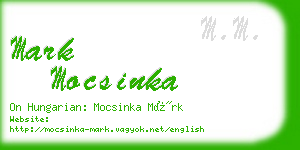 mark mocsinka business card